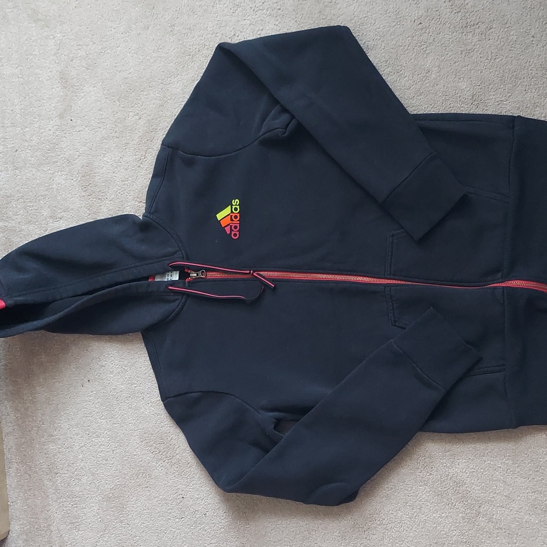 Women's Black Adidas Zip Up Hoodie